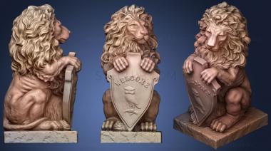 3D model Lion Sculpture Free (STL)
